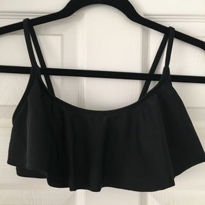 Old Navy Flounce Bralette Bikini Top Black